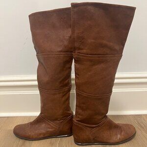Leather Stuart Weitzman Boots  - Brown  - 12M